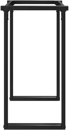 vidaXL Βάση Τραπεζιού Μαντεμένια Μαύρο 80x40x73cm