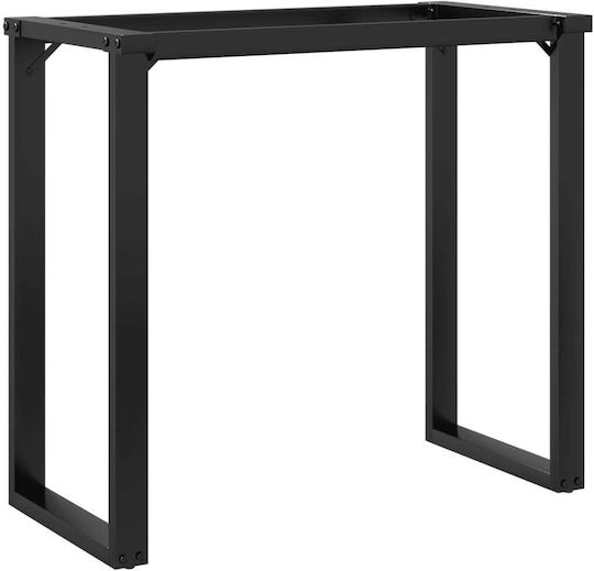 vidaXL Βάση Τραπεζιού Μαντεμένια Μαύρο 80x40x73cm