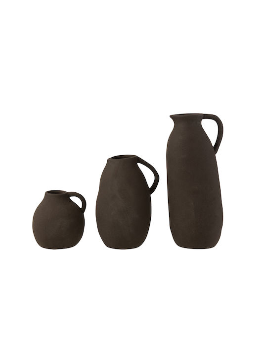 Jolipa Dekorative Keramik Vase Schwarz 15xH36cm