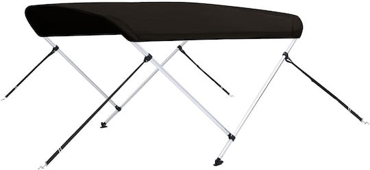 vidaXL Aluminium Boat Canopy L179xW156xH93cm Black