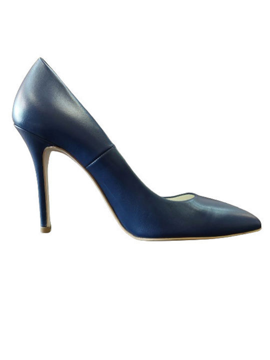 Mourtzi Leather Blue Heels
