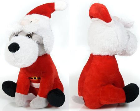 Fun World Plüsch-Welpe mit Designs Santa Claus & Rentier Weihnachten für 3+ Jahre 20 cm Verschiedene Designs