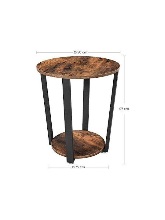 Round Side Table Steel L50xW50xH57cm