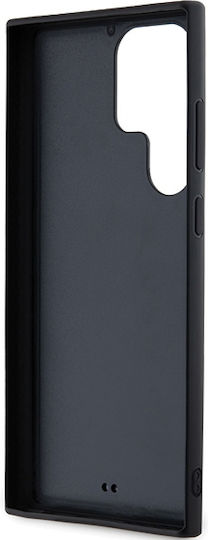 Karl Lagerfeld 3D Rubber Glitter Logo Umschlag Rückseite Kunststoff Schwarz (Galaxy S24 Ultra)