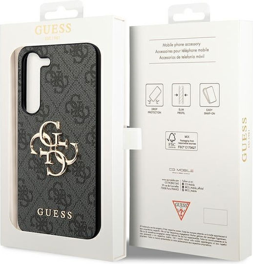 Guess Metal Logo Umschlag Rückseite Kunststoff Schwarz (Guess A55 A556)