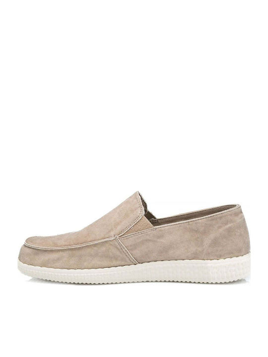 Mocasini barbati Beige Washed
