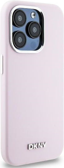 DKNY Liquid Umschlag Rückseite Silikon / Kunststoff Rosa (iPhone 15 Pro)