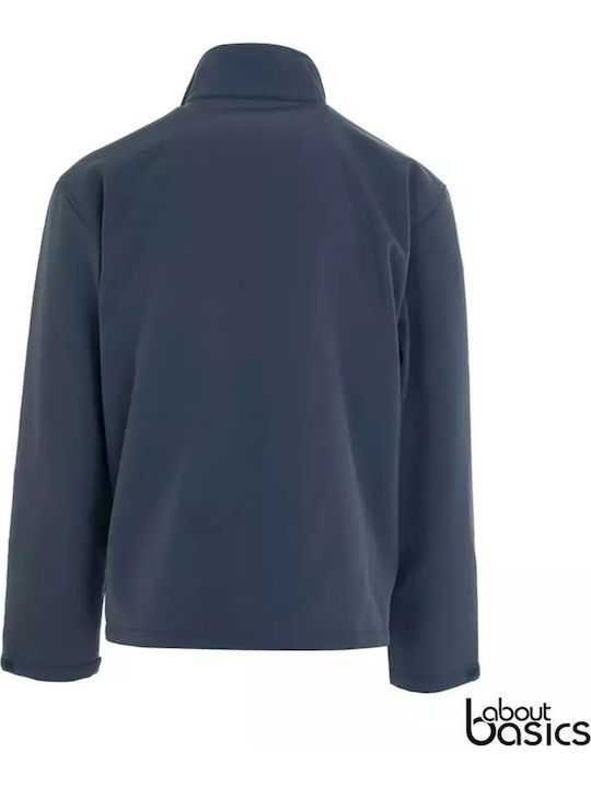 Winter Jacket Softshell Waterproof and Windproof Light navy