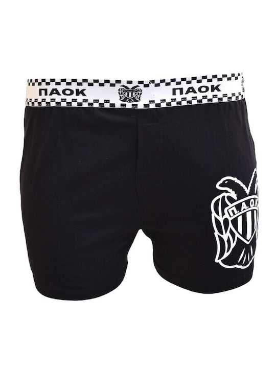 Apple Boxer Paok Herren Boxershorts Schwarz mit Mustern 1Packung