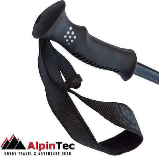 AlpinPro Eagle A-shock Телескопични Трекинг бастуни Алуминиеви 2 броя Черен