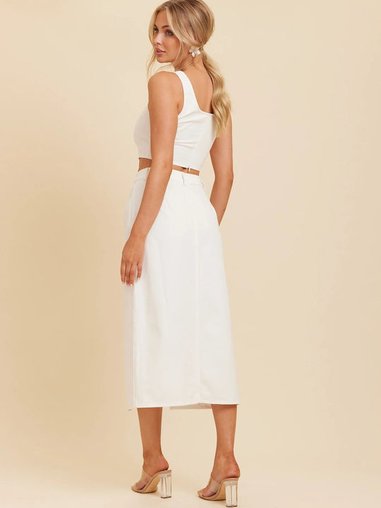 Damen Korsett Bluse White