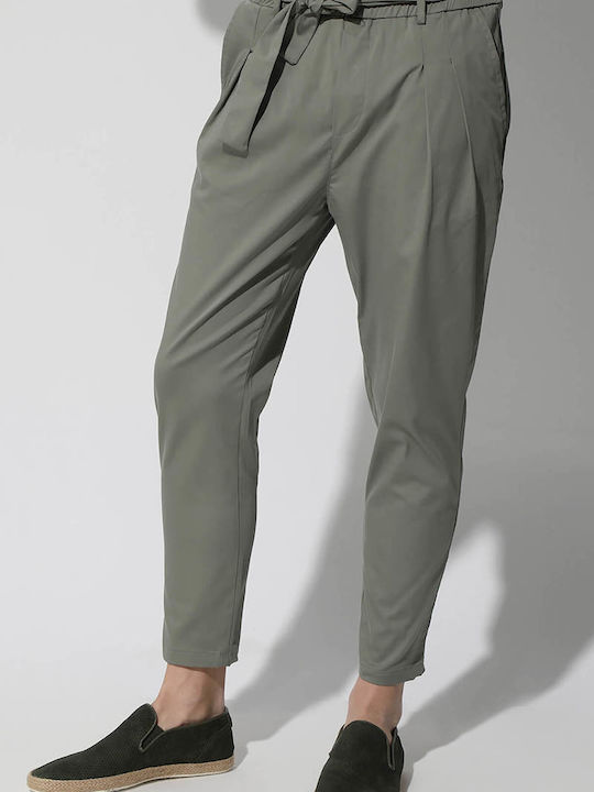 Makan Men's Trousers Chino in Slim Fit GREEN