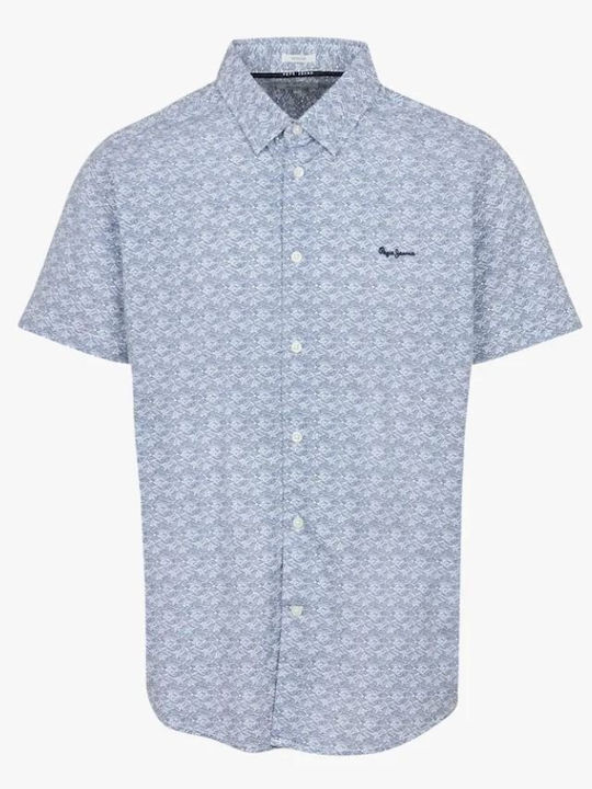 Pepe Jeans Men's Shirt Short Sleeve Cotton White