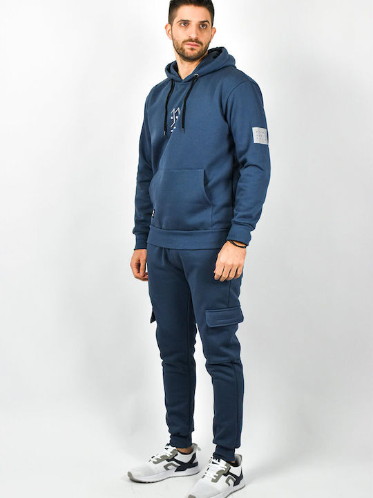 Ndc Men's Sweatshirt with Hood Blue