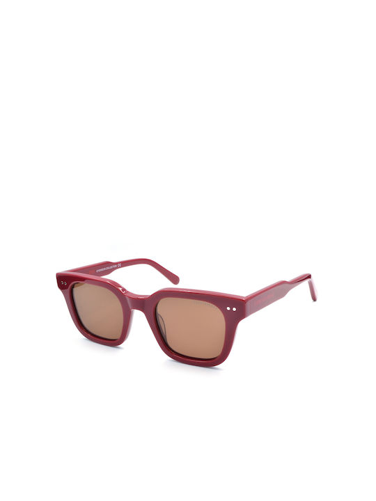 Funky Buddha Women's Sunglasses with Burgundy Plastic Frame and Polarized Lens FBS2066/006