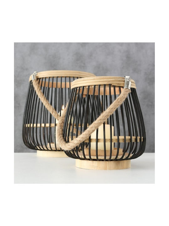 Boltze Φαναράκι Bamboo Μαύρο 21x22x22εκ.
