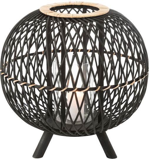 Jolipa Laterne Bamboo Schwarz 43x43x43cm 1Stück