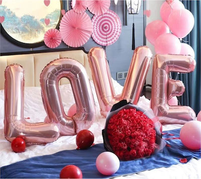 Set of 4 Balloons Foil Rose Gold