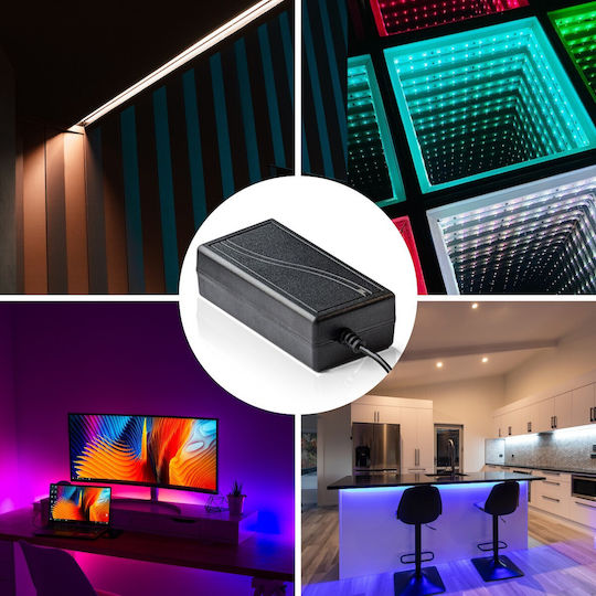 Ταινία LED 12V RGB Φως 2m με Τροφοδοτικό