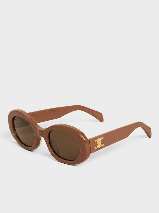 Celine Women's Sunglasses with Brown Plastic Frame and Brown Lens CL40194U-45E