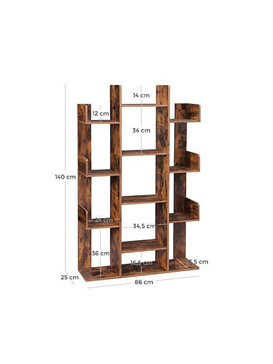 Bibliothek Braun 86x25x140cm