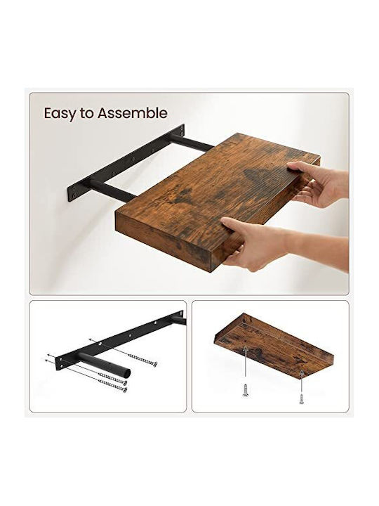 Shelf Wall Dark Brown 80x20x3.8cm