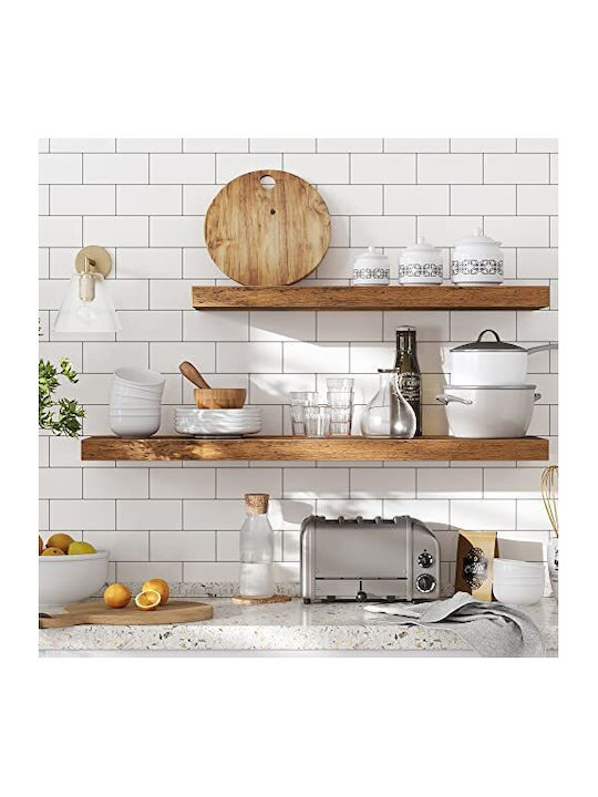 Shelf Wall Dark Brown 80x20x3.8cm