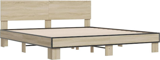 Κρεβάτι King Size για Στρώμα 200x200cm Δρυς Κρεβάτι King Size για Στρώμα 200x200cm Δρυς