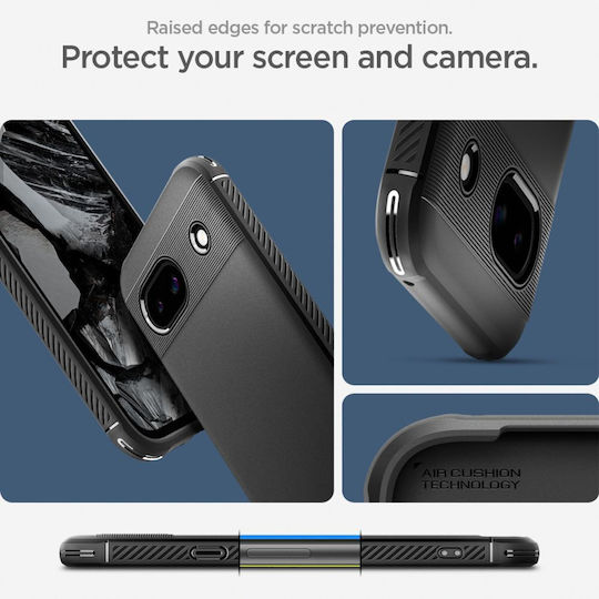 Spigen Rugged Armor Задна корица Силикон 2мм Черен (Google Pixel 8a)