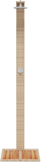 vidaXL Pool Shower Made of Natural Wood 224x55x50cm Beige