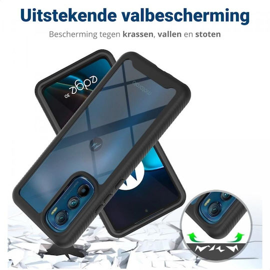 HappyCase 360 Full Cover Plastic / Silicone 2mm Black (Motorola Edge 30)