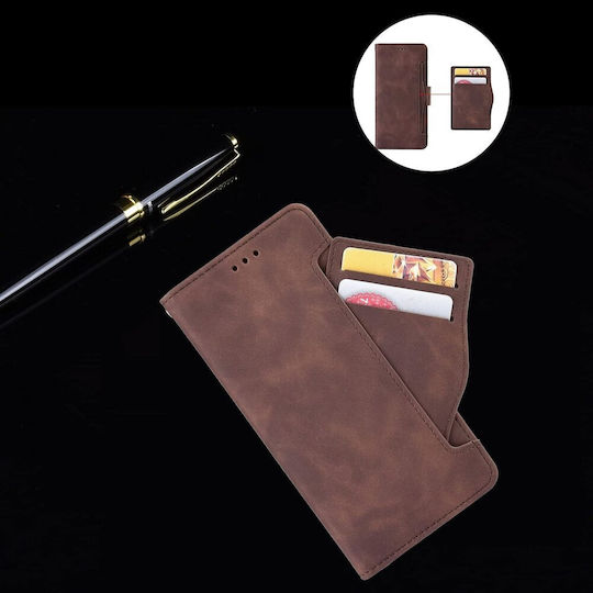 Back Cover Synthetic Leather / Plastic Magnetic Brown (Honor 50 Pro)