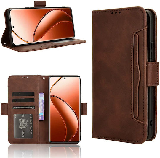 Back Cover Synthetic Leather / Plastic Magnetic Brown (Honor 50 Pro)