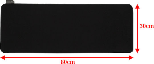 Anti-slip Gaming Mouse Pad XXL (800mm) with RGB Lighting via USB Black GMS-WT5