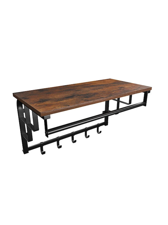 Ράφι Τοίχου Wooden 70x6x36εκ.