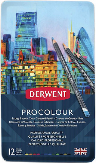 Derwent Комплект цветни моливи в кутия 12бр Пакет от 1 опаковки