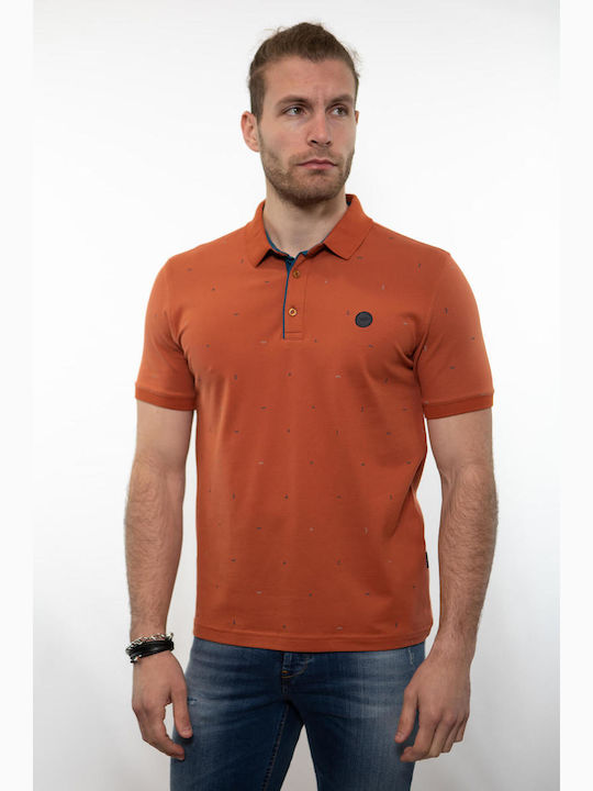 Side Effect Men's Short Sleeve Blouse Polo Orange