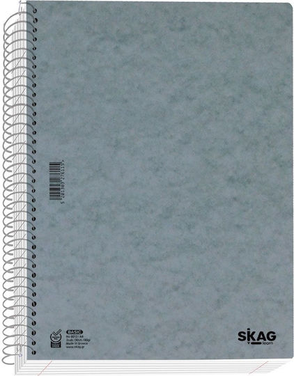 Skag Spiral Notebook Ruled B5 90 Sheets 3 Subjects Basic Blue 1pcs