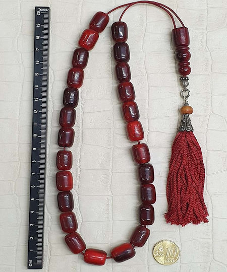 Roloi Komboloi Horn Worry Beads Red 44cm