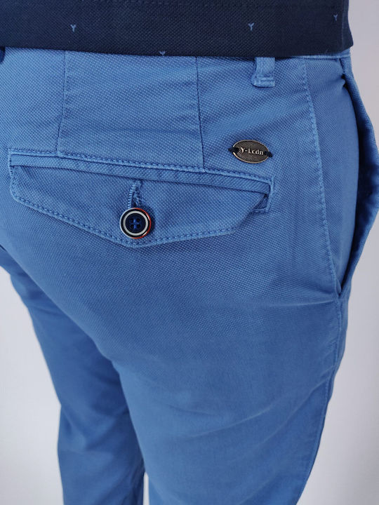 Men's Chino Trousers Slim Fit Light Blue