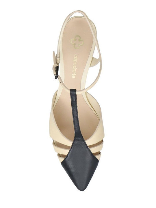 Leder Pumps Beige