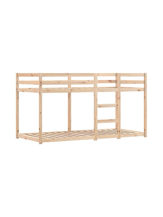 Kids Bed Loft Bed Single Blue for Mattress 80x200cm