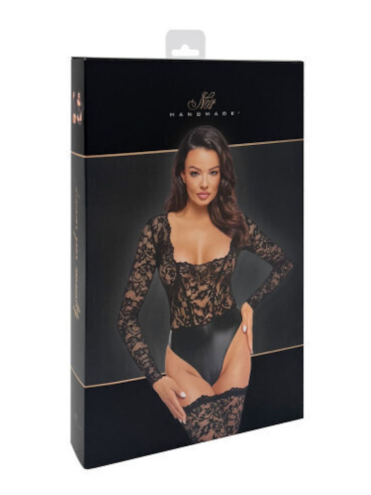 Noir Handmade Psyche Bodysuit Sexy Bodysuit Schwarz