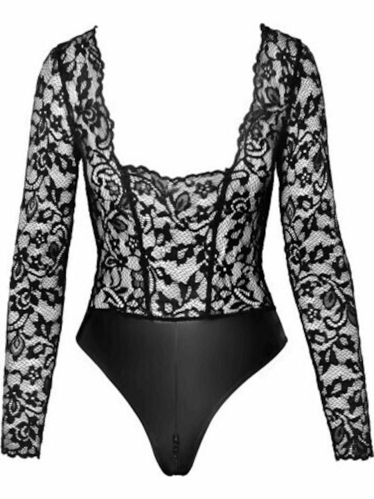 Noir Handmade Psyche Bodysuit Sexy Bodysuit Schwarz