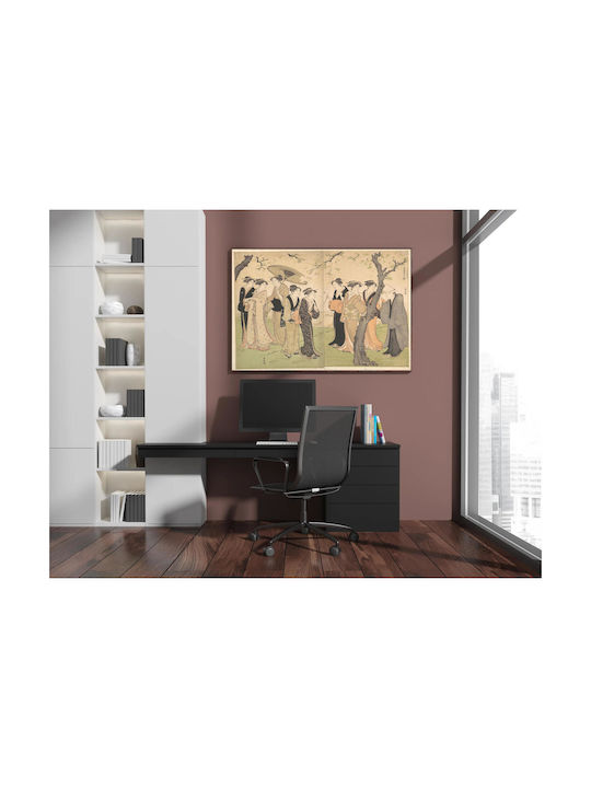 Group Six Geisha Under Cherry Πίνακας σε Καμβά 100x70cm