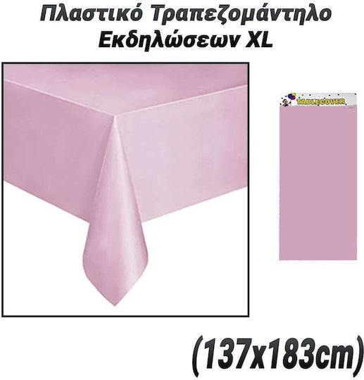Party-Tischdecke Kunststoff 183x137cm Rosa 0424.155