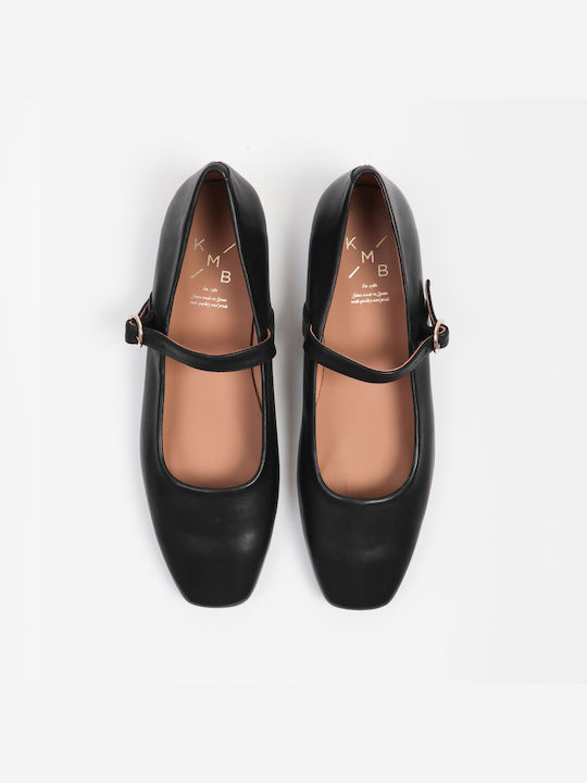 KMB Leather Ballerinas Black