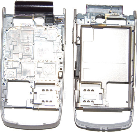 Nokia Μεσαίο Πλαίσιο Silber für NOKIA 6600F