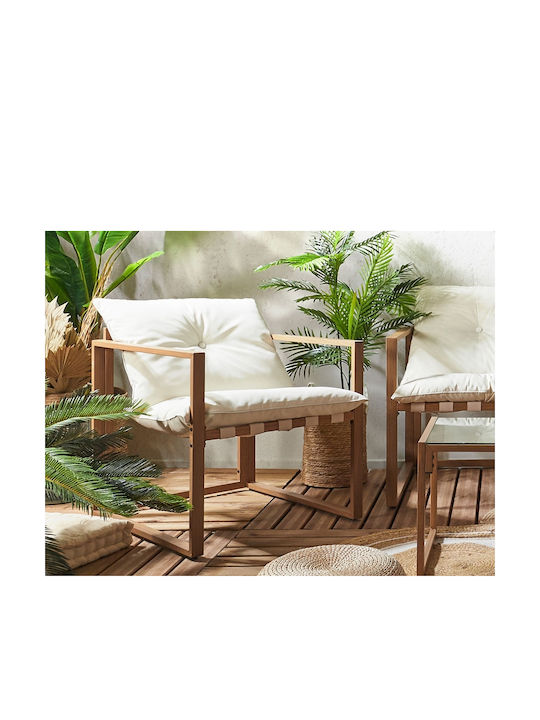 Set Cameră De Zi Pentru Exterior 4 Piese Metal/Sticlă/Poliester