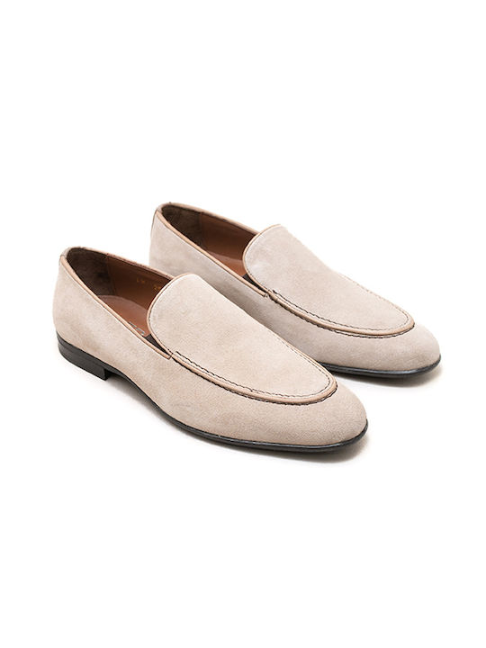Men's Suede Moccasins Beige